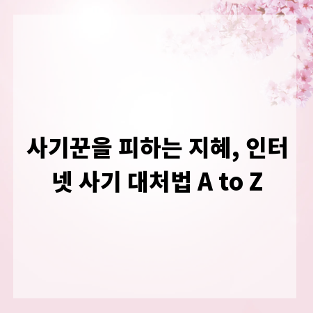 사기꾼을 피하는 지혜, 인터넷 사기 대처법 A to Z