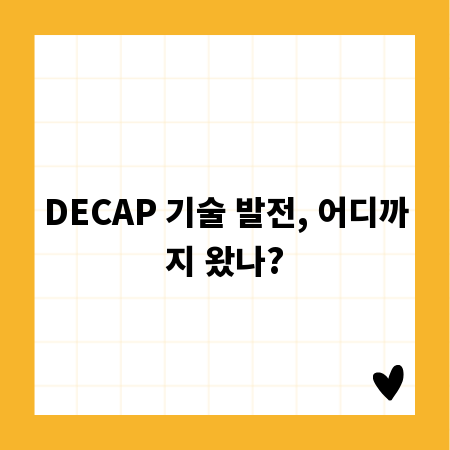 DECAP 기술 발전, 어디까지 왔나?