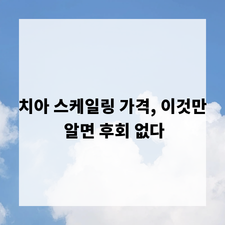 치아 스케일링 가격, 이것만 알면 후회 없다
