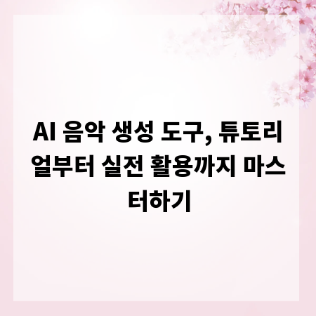 AI 음악 생성 도구, 튜토리얼부터 실전 활용까지 마스터하기