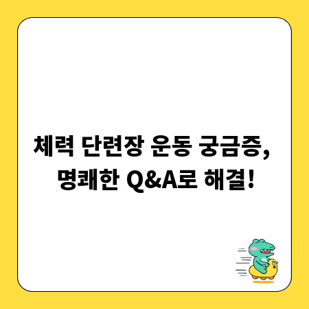 체력 단련장 운동 궁금증, 명쾌한 Q&A로 해결!