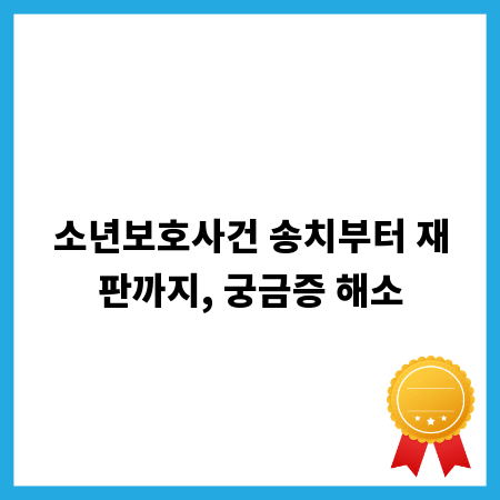 소년보호사건 송치부터 재판까지, 궁금증 해소