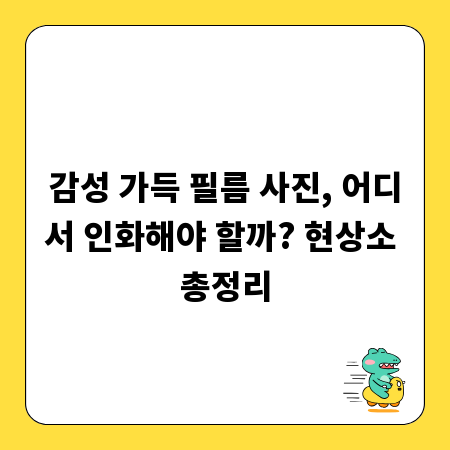 감성 가득 필름 사진, 어디서 인화해야 할까? 현상소 총정리