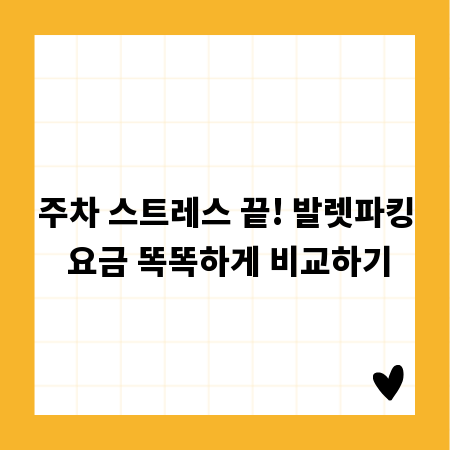 주차 스트레스 끝! 발렛파킹 요금 똑똑하게 비교하기