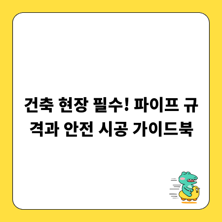 건축 현장 필수! 파이프 규격과 안전 시공 가이드북