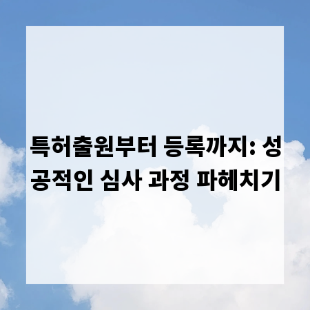 특허출원부터 등록까지: 성공적인 심사 과정 파헤치기