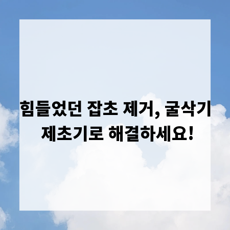 힘들었던 잡초 제거, 굴삭기 제초기로 해결하세요!