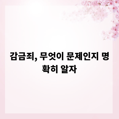 감금죄, 무엇이 문제인지 명확히 알자