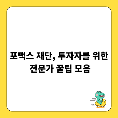 포맥스 재단, 투자자를 위한 전문가 꿀팁 모음