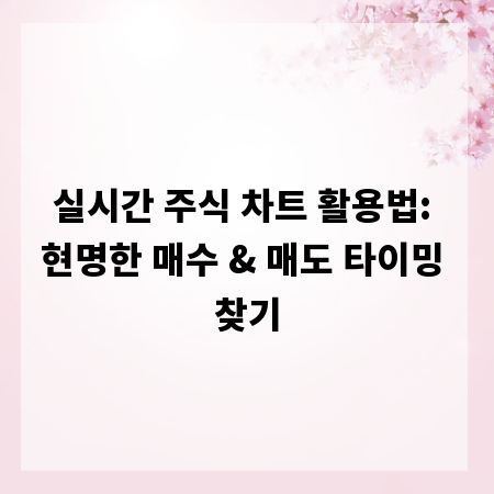 실시간 주식 차트 활용법: 현명한 매수 & 매도 타이밍 찾기