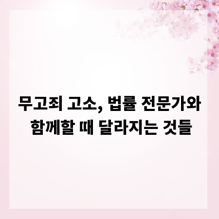 무고죄 고소, 법률 전문가와 함께할 때 달라지는 것들