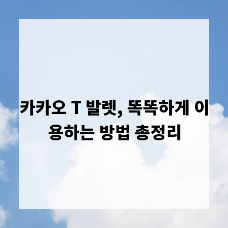 카카오 T 발렛, 똑똑하게 이용하는 방법 총정리