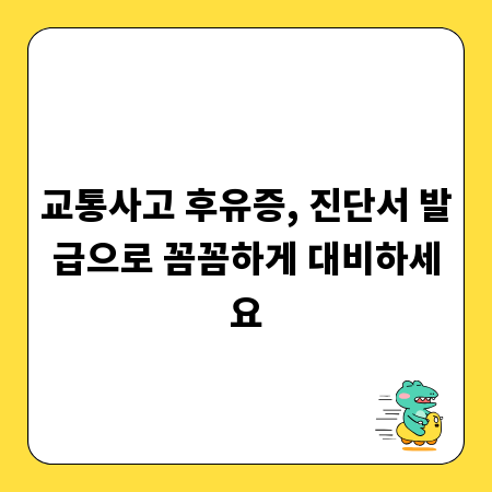 교통사고 후유증, 진단서 발급으로 꼼꼼하게 대비하세요