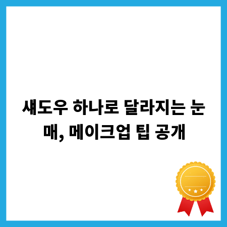 섀도우 하나로 달라지는 눈매, 메이크업 팁 공개