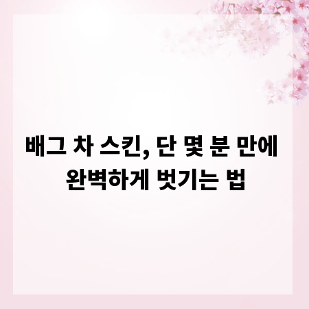 배그 차 스킨, 단 몇 분 만에 완벽하게 벗기는 법