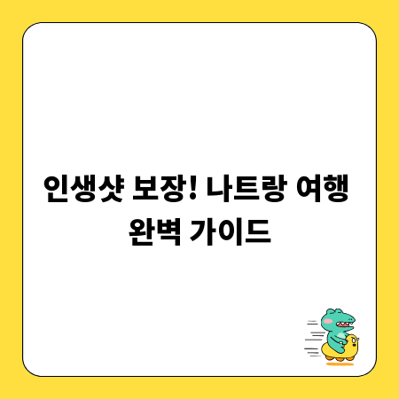 인생샷 보장! 나트랑 여행 완벽 가이드