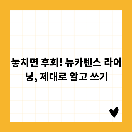 놓치면 후회! 뉴카렌스 라이닝, 제대로 알고 쓰기