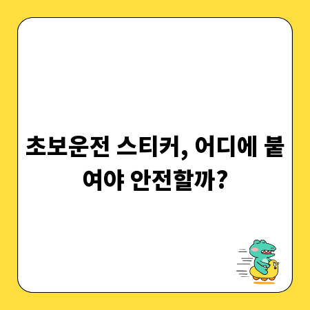 초보운전 스티커, 어디에 붙여야 안전할까?