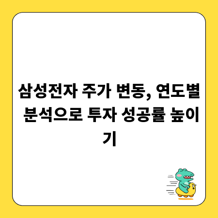 삼성전자 주가 변동, 연도별 분석으로 투자 성공률 높이기