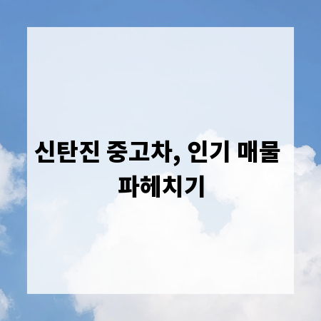 신탄진 중고차, 인기 매물 파헤치기