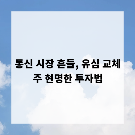 통신 시장 흔들, 유심 교체주 현명한 투자법