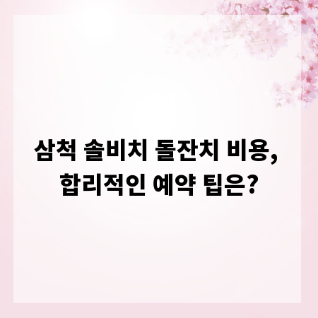 삼척 솔비치 돌잔치 비용, 합리적인 예약 팁은?